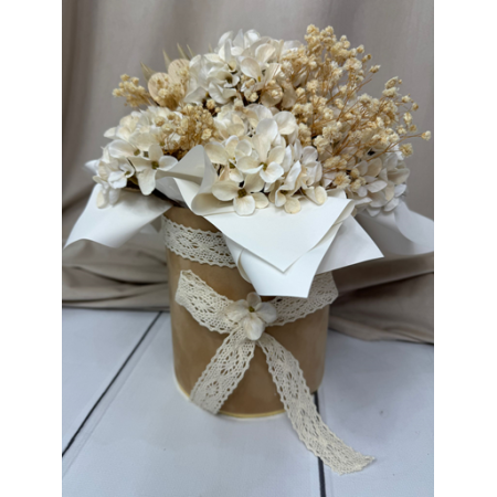 Welurowy flowerbox Mocha Mousse